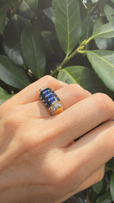 Gouden ring met saffier en diamant - #5