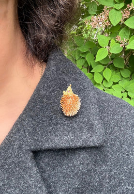 Gouden egel broche met diamant - #5
