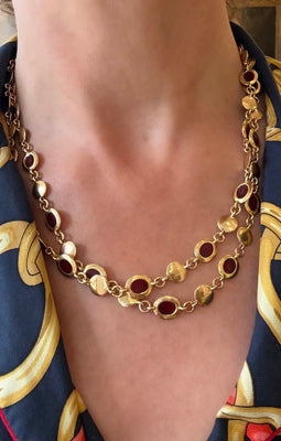 Lang vintage collier met email - #4
