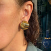 Gouden clipoorbellen met tijgeroog - #3