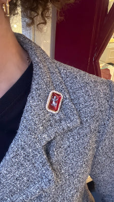 Antieke broche met email - #3