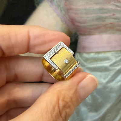 Vintage gouden gespring met diamant - #4