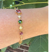 Antique bracelet with tourmalines and diamonds