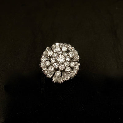 Cocktail ring with 42 brilliant cut diamonds - #5