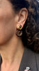 Vintage gold earrings with wood - #7