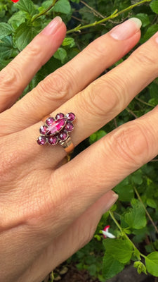 Antieke gouden ring met granaat - #5