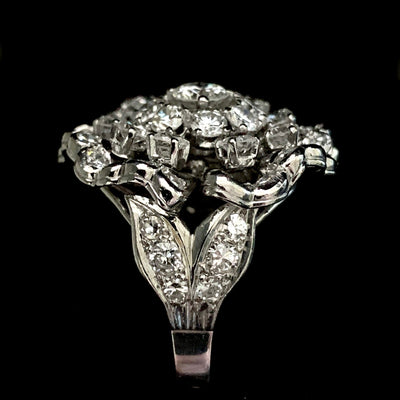 Cocktail ring with 42 brilliant cut diamonds - #2