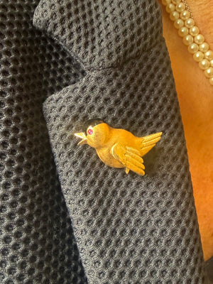 Gouden vogelbroche - #5