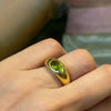 Vintage gold ring with peridot - #4