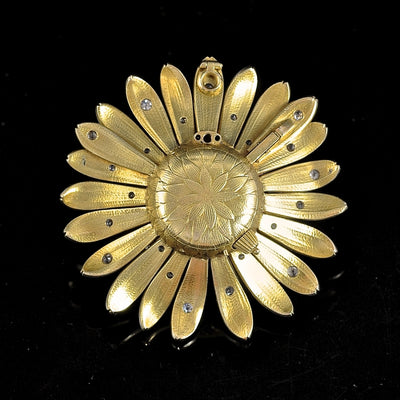 Margriet horloge, broche / hanger - #3
